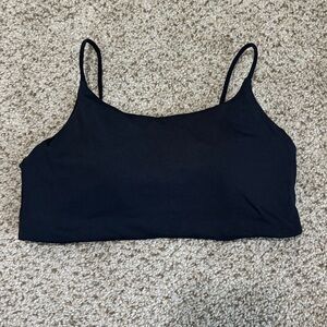 Cajubrasil Basic Sporty Black Sports Bra Top Size Small | bodycon | fitness |